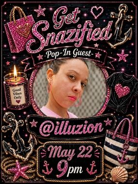 Get Snazified Pop-In Guest Poster - Pink & Black